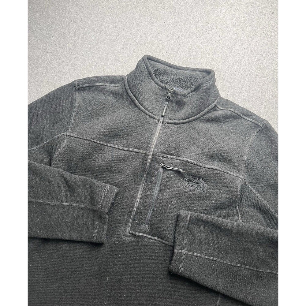 The North Face Jacket Men's L Gray Gordon Lyons 1/4 Zip Pullover Outdoor Hiking